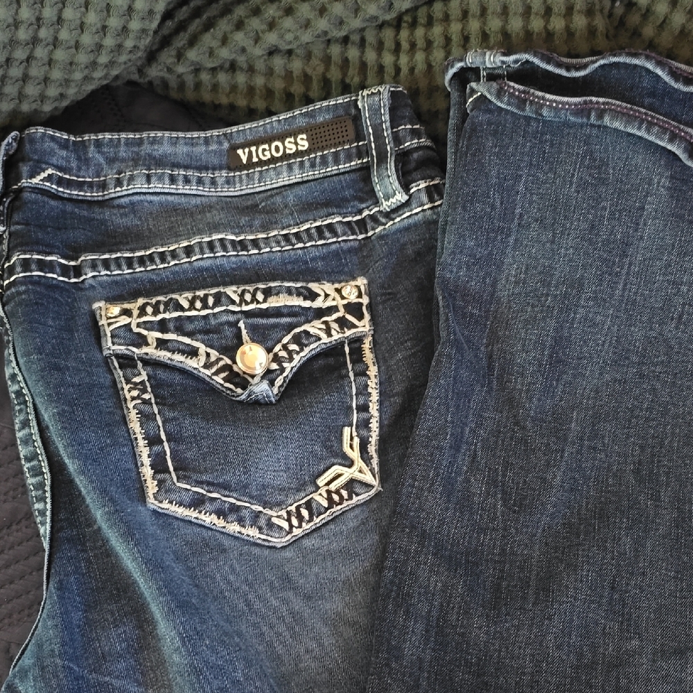 Vigoss Women's Dark Blue Boot Cut Jeans